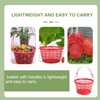 INOOMP 10pcs Plastic Berry Baskets Fruit Picking Basket with Handle
