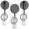 Heavy Duty Badge Reels 3 Pcs Retractable Badge Holder,Metal Badge