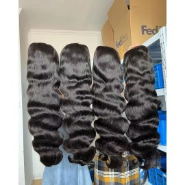 Vietnamese Wig Original Burmese Curly Wig Black Women High Quality HD Lace Front Wig RAW 10-30 Inch Hairstyle: Body Wave, color: Black, Stretched Length: 12"