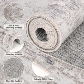 Aolawco Hallway Runner Rug, 65x120cm Non-Slip Carpet Runners, Washable Entrance Carpet Kitchen Runner Long Hallway for Living Room/Entryway/Bathroom/Laundry Room Carpet Rug