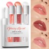 Plumping Lip Glow Oil Set Moisturizing Tinted Lip Oil with