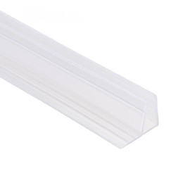 uxcell Frameless Glass Shower Door Sweep - Door Bottom Side Seal Strip F-Type with 1/2-Inch(12mm) Drip Rail - 3/8-Inch(10mm) Glass x 78.74-Inch(2000mm) Length