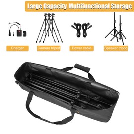 ITHWIU Multifunctional Tripod Bag 32 X 7 X 7 Inches / 81 X 18 X 18 cm Heavy Duty Tripod Carrying Case with Handle for Lights, Speakers, Cameras, Booms, Microphone Stands, Black