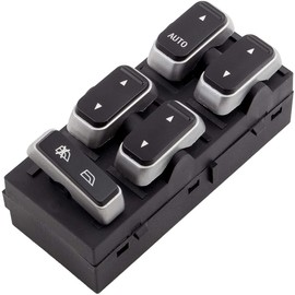 WEDOAUTO Fornt Left Driver Side Master Power Window Switch Fit for Lincoln Town Car 2003-2009 Replace# 5W1Z-14529-BA, 5W1Z14529BA, 901-326, 3W1Z14529BA, 4W1Z14529AAA