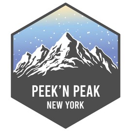 Peek'n Peak New York Ski Snowboard Adventures Souvenir 2 Inch Vinyl Decal Sticker Mountain Design