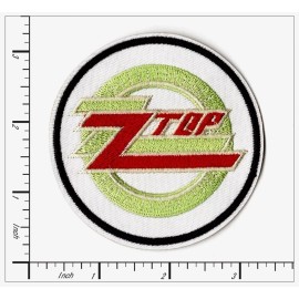 Patchwork Paradise ZZ Top Circle Logo Embroidered Iron-On Patch Classic Rock Band Applique