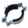 15-19 mm Pipe Clamp with Black Rubber Lining, Two-Part Pipe