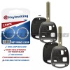 KeylessKing* 2 New Replacement Key Case Shell Keyless Remote Fob