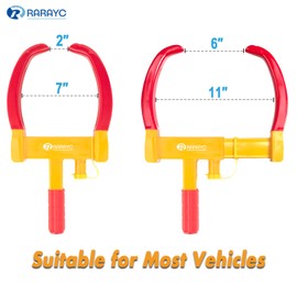 4 Pack Wheel Lock Universal Heavy Duty Security Trailer Wheel Locks Tire Anti Theft for Most Cars Motorcycle SUV Golf Boat with 3 Same Keys