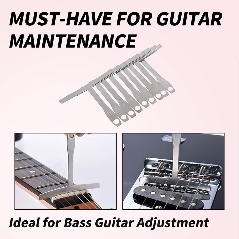 9 Pcs Guitar Radius Gauge Set String Gauges and Fretboard