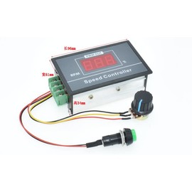 WINGONEER DC 6-60V 30A PWM DC Motor Speed Controller Adjustable Stepless Governor Regulator with Start/Stop Switch