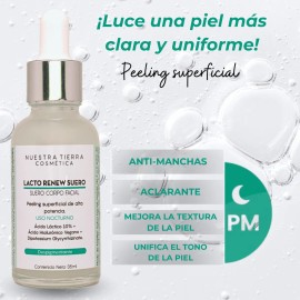 Suero cido Lctico 10 Peeling Suave Que Aclara La Piel Momento de aplicacin Noche Tipo de piel Todo tipo de piel                                       
