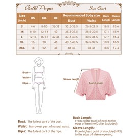 Belle Poque Bolero Women's Festive Batwing Short Sleeves Open Front Elegant Bolero Jacket Lightweight Cardigan Top, yellow