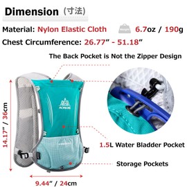 Azarxis Hydration Running Vest Backpack Pack 5L for Women Men Jogging Trail Race Marathon Cycling Hiking Accessories (Rose Red with 500ml Soft Flask)