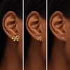 Gold Bow Earrings for Women 14k Gold Minimalist Bow Stud