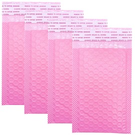 3.5X5.9 Inches Small Padded envelopes Poly Bubble Mailers Thicken Padded Self Seal Envelopes Bags Pack of 50 (Pink)