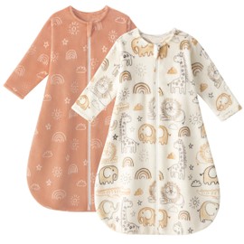 Yoofoss Baby Sleep Sack 6-12 Months, Long Sleeve Sleep Sack 1.5 Tog, Fleece Baby Wearable Blanket with 2-Way Zipper, Soft Warm