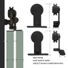 CCJH 4-20FT Bypass Sliding Barn Door Hardware Kit Single Track