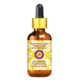 Deve Herbes Pure Helichrysum Essential Oil (Helichrysum italicum) with Glass Dropper Steam Distilled 5ml (0.16 oz)