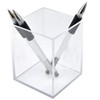obmwang 2 Pack Acrylic Pen Holder, Clear Desktop Pencil Cup