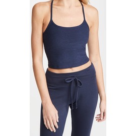 Beyond Yoga Women's Spacedye Slim Racerback Crop Tank, Nocturnal Navy, Large