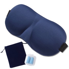 Samimi Eye Mask, Sleep Easy, Sleep Goods, Sleep Better (Fits Japanese People, No Light Leaking) (Navy)