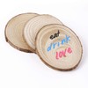 25pcs DIY Parts Wooden Natural Wood Stump Coaster Simple Natural