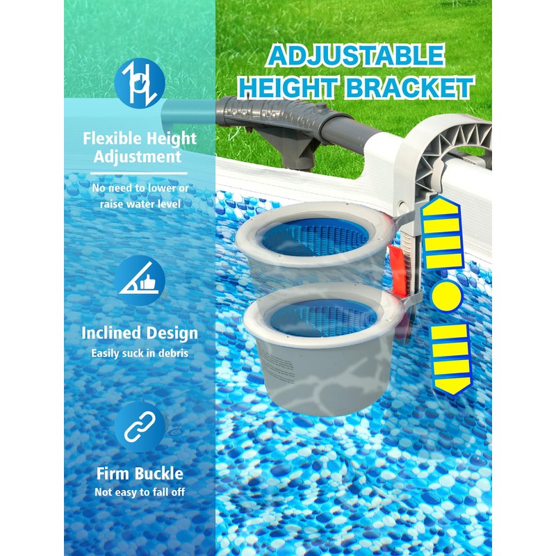 MUWOOB Above Ground Pool Skimmer - Wall Mount & Floating