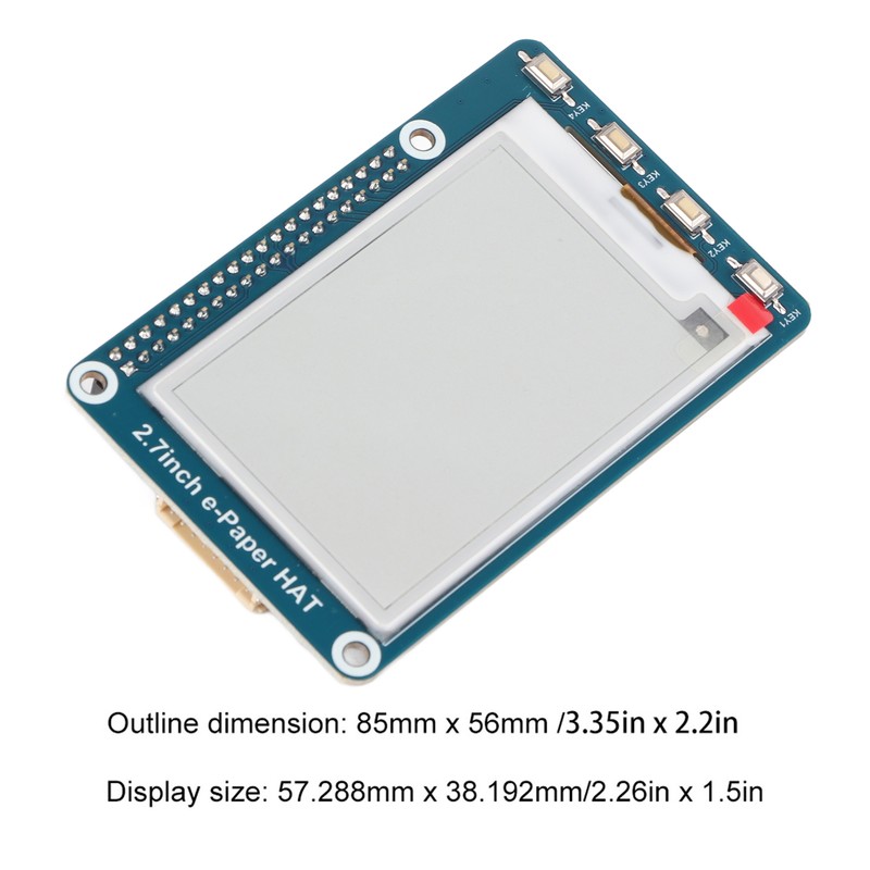 2.7inch EPaper HAT EInk Module 2color Display Board for Raspberry