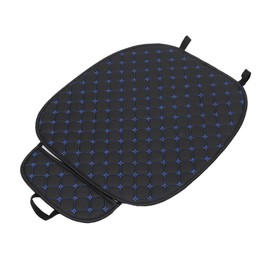 Partuto 1 Pc 48.5x60.5cm Universal Car Seat Cushion - for Car Travel Driving Seat Protection Pad Cover Anti-Slip - Faux Leather Black Blue