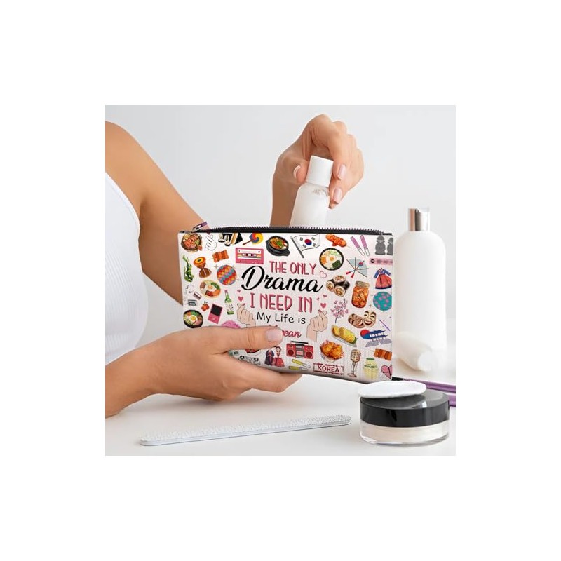 Bolsa de maquillaje de viaje, regalos de viaje para mujeres,