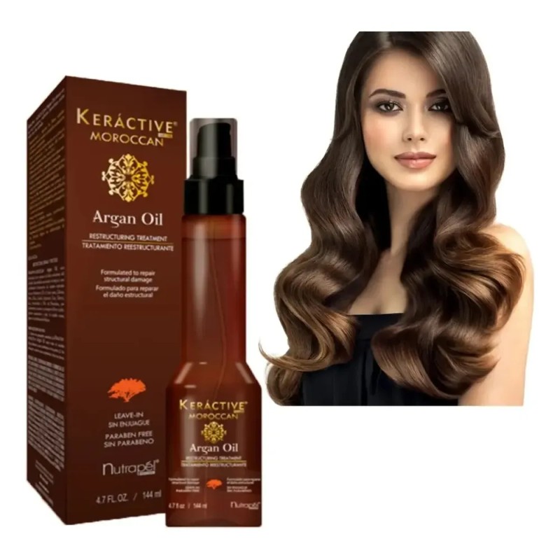 2 Pzas Nutrapel Keráctive Moroccan Argan Oil Serum 144ml