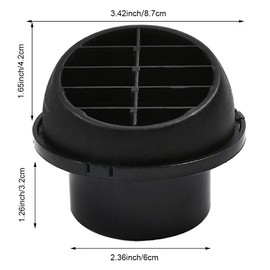 PENKOHOME 60mm Rotatable Car Heater Duct Warm Air Vent Outlet External Vent Outlet for Auto Car