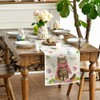 Artoid Mode Flowers Easter Eggs Cat Carrot Easter Table Runner,