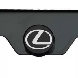 KA Black Chrome Lexus Logo Laser Engraved T304 Stainless Steel License Plate Frame