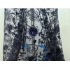 wowfabric4less123 NAVY BLUE Embroidery Sequins Lace Fabric 50” Width Sold