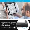 Book Page Magnifier with 46 Ultra-Bright Dimmable LEDs Light Handheld