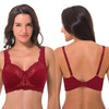 Curve Muse Plus Size Unlined Minimiser Wireless Bra with Embroidery