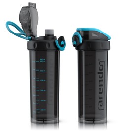 Arendo - Drinking Bottle with Lid OneClick Closure - 800 ml Capacity Scale Markings - Dishwasher Safe - Protein Shaker Protein Shaker - Protein Shaker for Leisure Sports Fitness