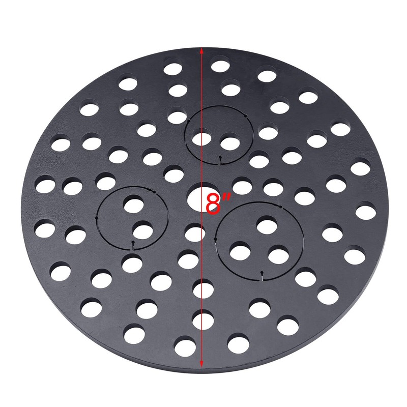 Bueyfolt 8" Cast Iron Drain Cover with Removable Drain Ports,