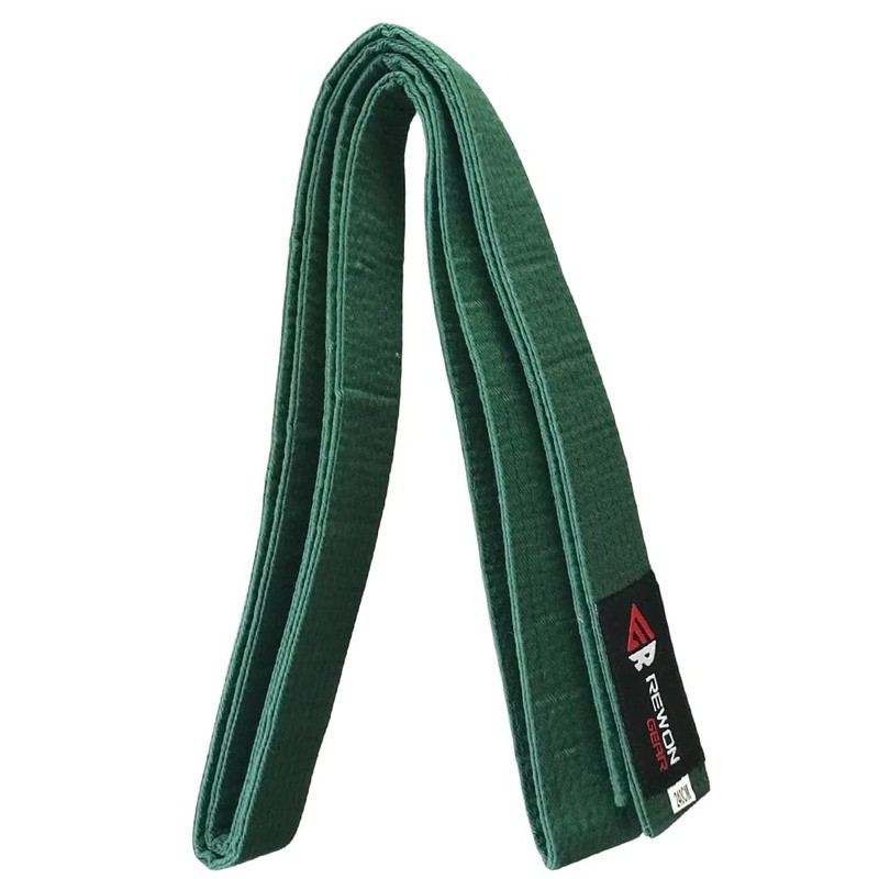 Rewon Gear Karate Martial Arts and Taekwondo Belt (Green, 4/280cm)