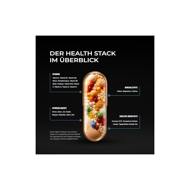 Neosupps Health Stack All-in-One Multivitamin High Dose + Q10 &