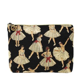 Ballerina Gobelin Square Pouch, Made in Japan, black