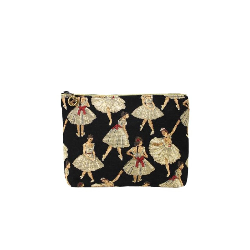 Ballerina Gobelin Square Pouch, Made in Japan, black
