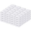 LJY 100 Pieces Rectangular Empty Mini Clear Plastic Organizer Storage