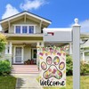 ZAEW Welcome Dog Paw Tulips Spring Garden Flag Summer Seasonal