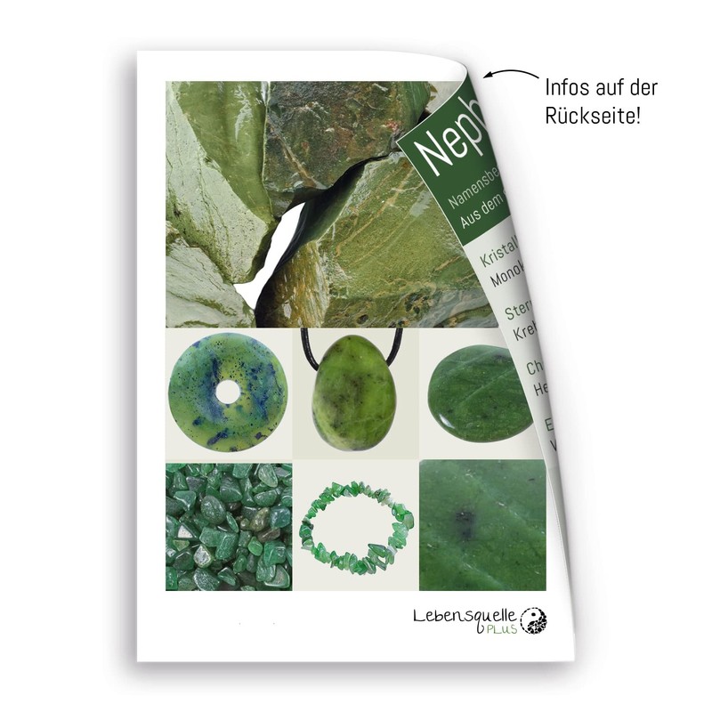 Nephrite (Jade) Disc Stone, Worry Stone Pocket Stone, High-Quality Gemstone