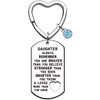 JMIMO Daughter Gifts,Inspirational Jewellery Keyring from Mum Dad Stainless Steel