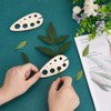 PH PandaHall 2pcs Wooden Herb Stripping Tool 8 Holes Teardrop