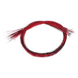 PATIKIL 0805 Pre-Wired Micro LED, 25 Pcs 2.8-3.3V Pre-soldered Mini Light Emitting Diodes Surface Mount Device for Model Building, DIY, Science Projects, 9.8" Length, Colorful Slow Flash